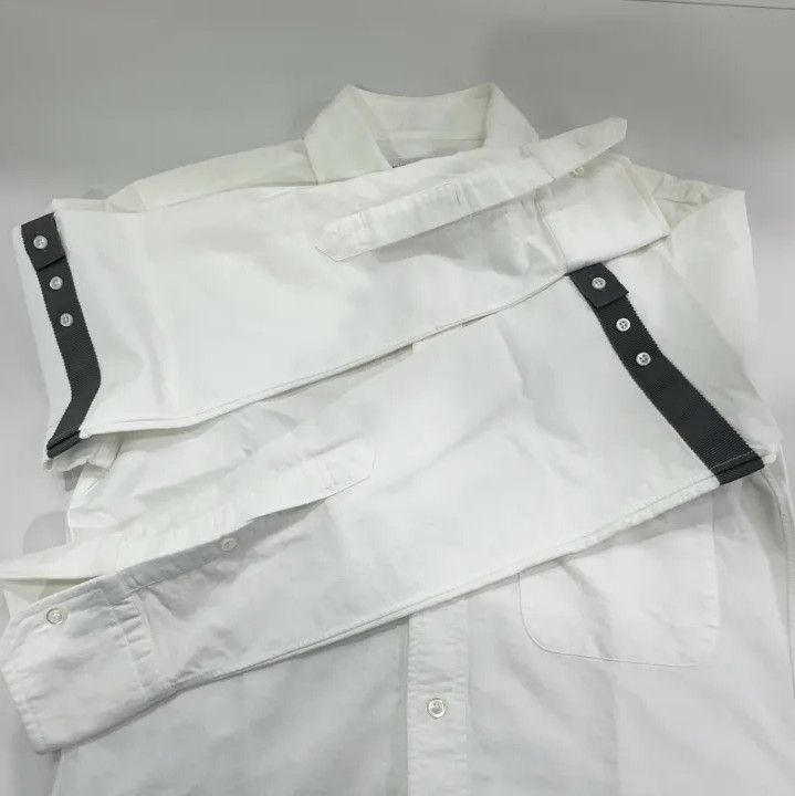 Thom Browne Thom Browne White Fitted Long Sleeve Shirt Size US S / EU 44-46 / 1 - 10 Thumbnail