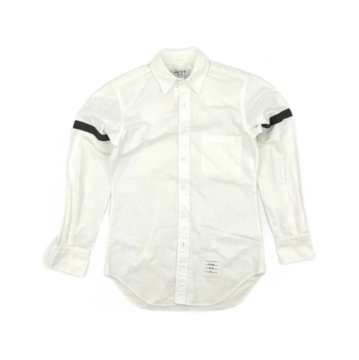 Thom Browne Thom Browne White Fitted Long Sleeve Shirt Size US S / EU 44-46 / 1 - 2 Thumbnail