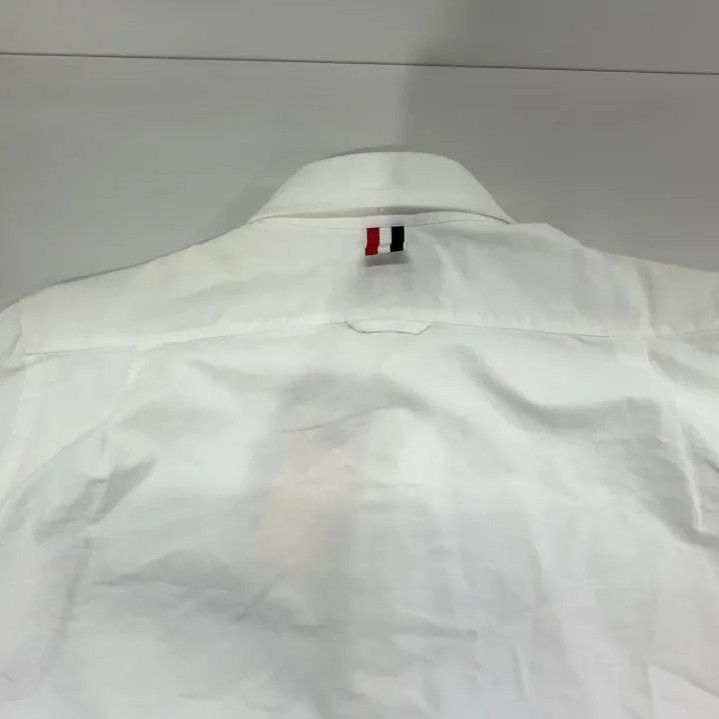 Thom Browne Thom Browne White Fitted Long Sleeve Shirt Size US S / EU 44-46 / 1 - 14 Thumbnail