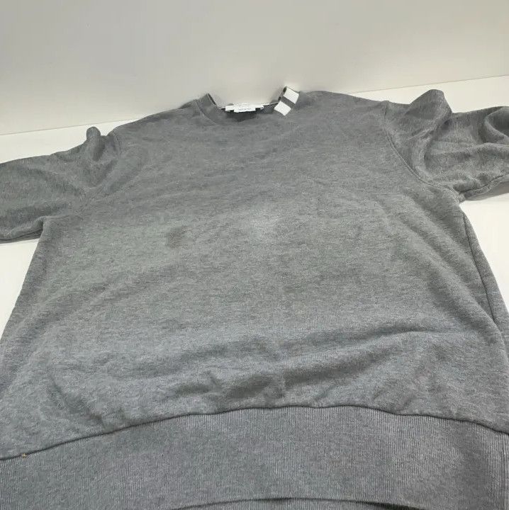 Thom Browne Thom Browne Gray Striped Casual Sweatshirt for Men Size US M / EU 48-50 / 2 - 9 Thumbnail