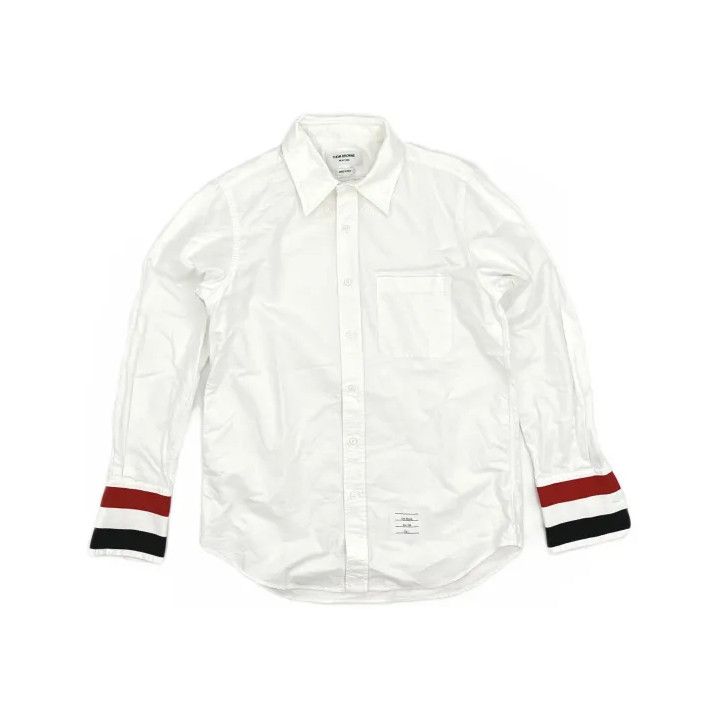 Thom Browne Thom Browne Long Sleeve Striped Cuff Shirt Size US S / EU 44-46 / 1 - 2 Thumbnail