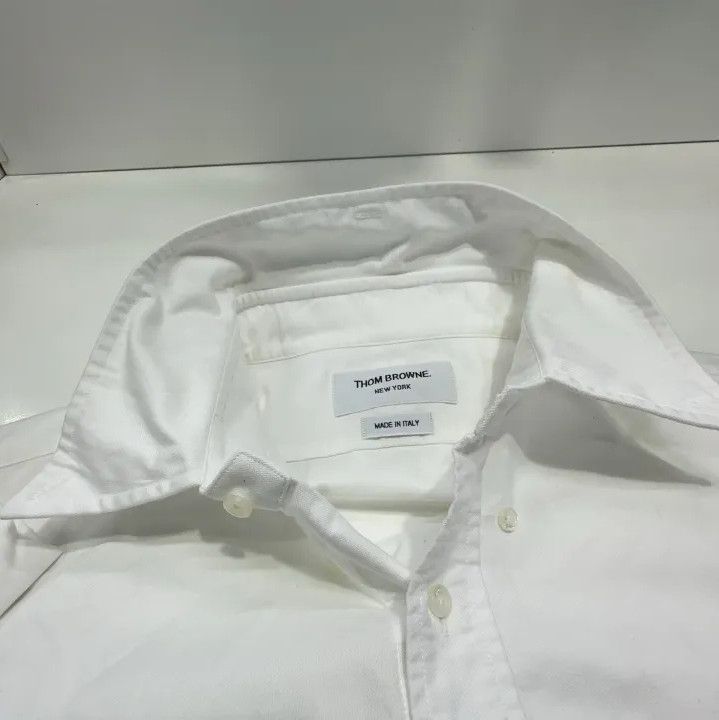 Thom Browne Thom Browne Long Sleeve Striped Cuff Shirt Size US S / EU 44-46 / 1 - 8 Thumbnail