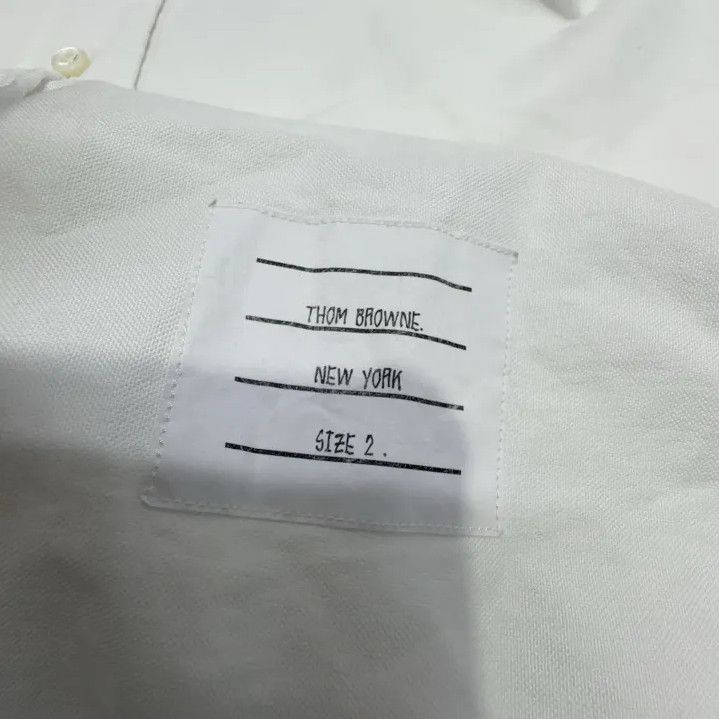 Thom Browne Thom Browne Long Sleeve Striped Cuff Shirt Size US S / EU 44-46 / 1 - 6 Thumbnail