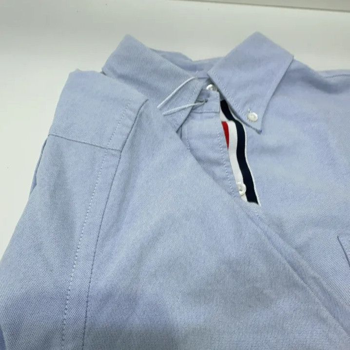 Thom Browne Thom Browne Casual Long Sleeve Shirt in Blue Size US M / EU 48-50 / 2 - 11 Thumbnail