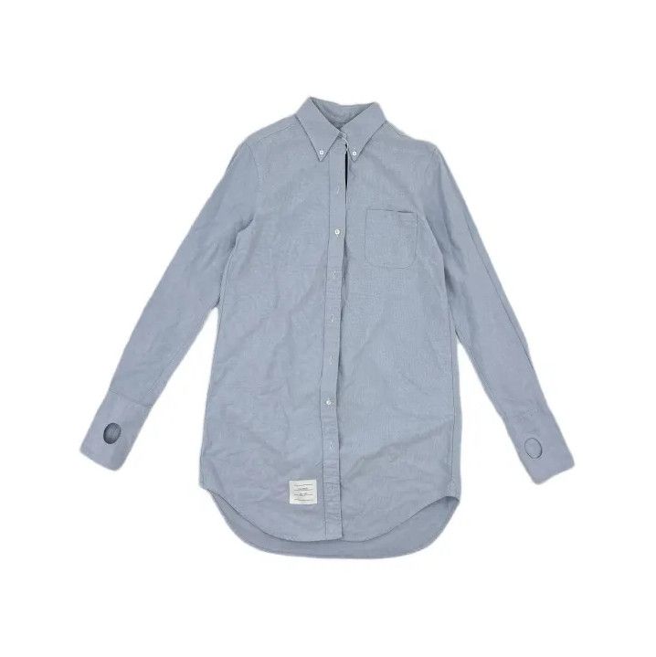 Thom Browne Thom Browne Casual Long Sleeve Shirt in Blue Size US M / EU 48-50 / 2 - 2 Thumbnail