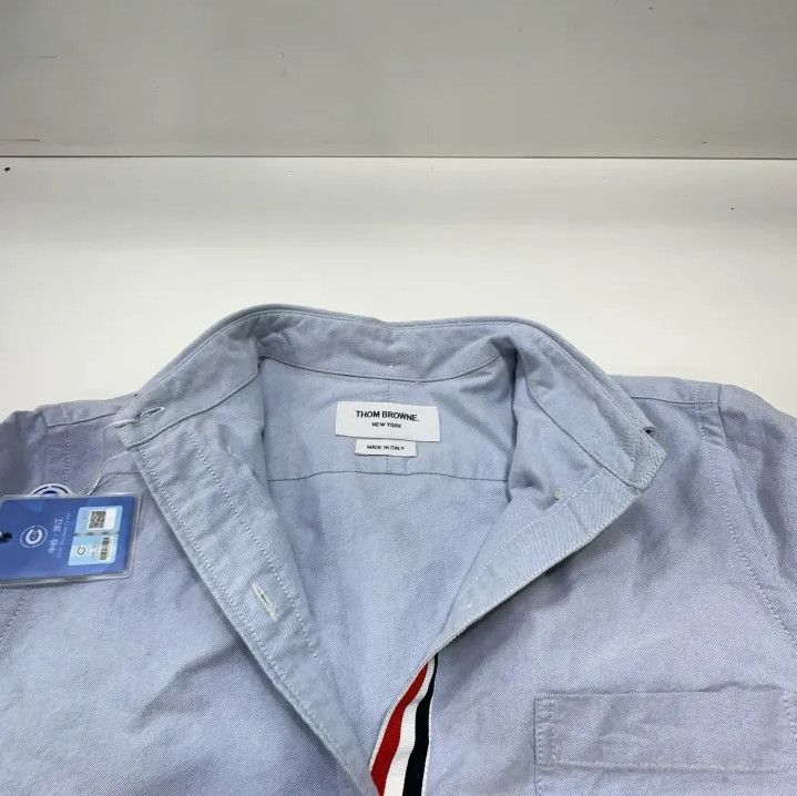 Thom Browne Thom Browne Casual Long Sleeve Shirt in Blue Size US M / EU 48-50 / 2 - 7 Thumbnail