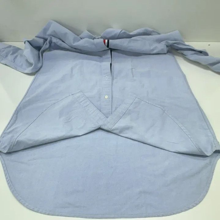 Thom Browne Thom Browne Casual Long Sleeve Shirt in Blue Size US M / EU 48-50 / 2 - 10 Thumbnail