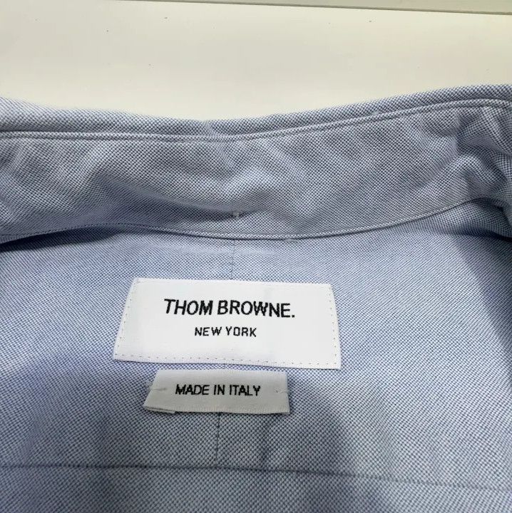 Thom Browne Thom Browne Casual Long Sleeve Shirt in Blue Size US M / EU 48-50 / 2 - 4 Thumbnail