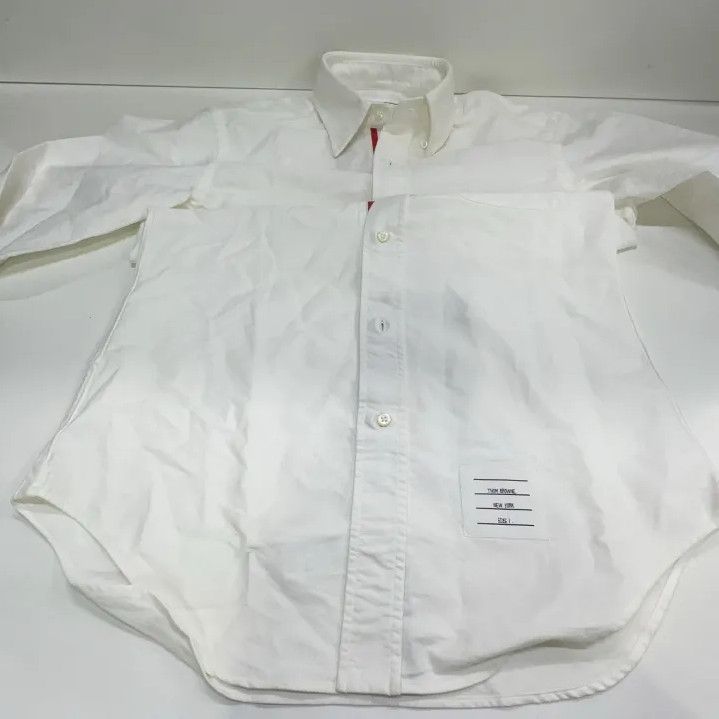 Thom Browne Thom Browne SS21 Classic White Oxford Long Sleeve Shirt Size US S / EU 44-46 / 1 - 13 Thumbnail