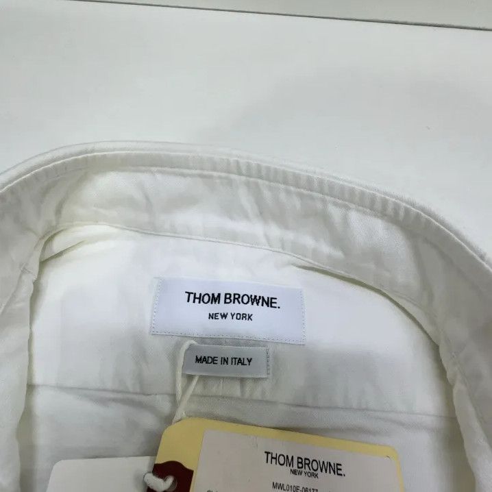 Thom Browne Thom Browne SS21 Classic White Oxford Long Sleeve Shirt Size US S / EU 44-46 / 1 - 4 Thumbnail