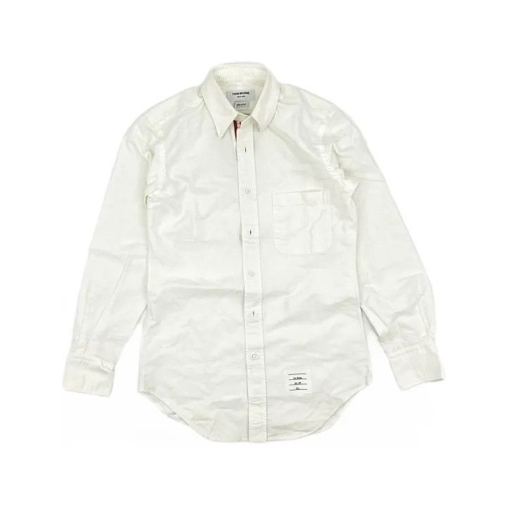 Thom Browne Thom Browne SS21 Classic White Oxford Long Sleeve Shirt Size US S / EU 44-46 / 1 - 2 Thumbnail