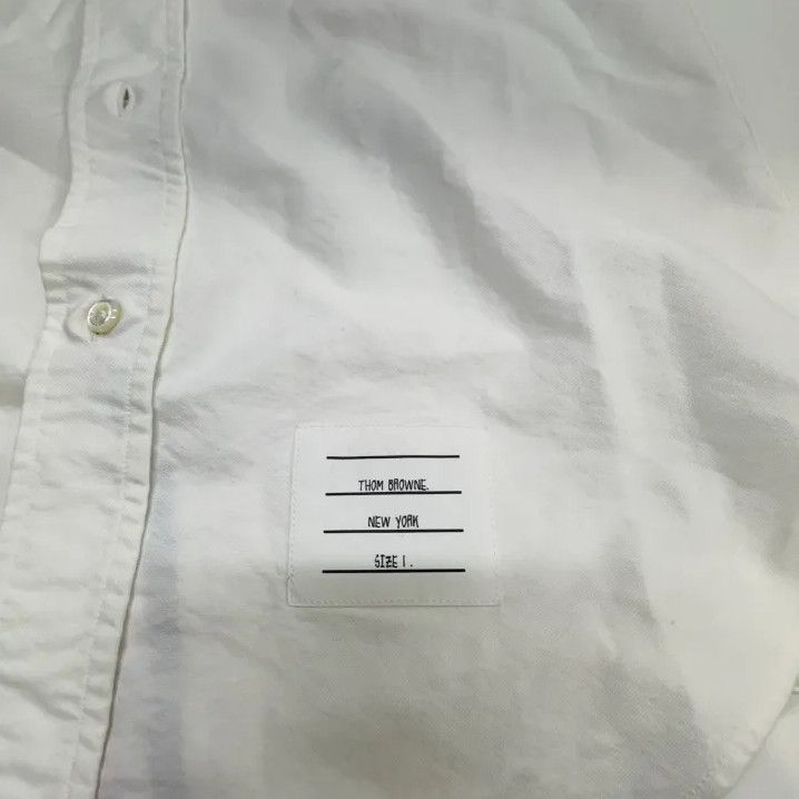 Thom Browne Thom Browne SS21 Classic White Oxford Long Sleeve Shirt Size US S / EU 44-46 / 1 - 6 Thumbnail