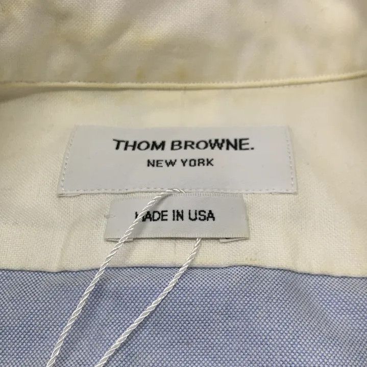 Thom Browne Thom Browne Color Blocked Embroidered Long Sleeve Shirt Size US S / EU 44-46 / 1 - 4 Thumbnail