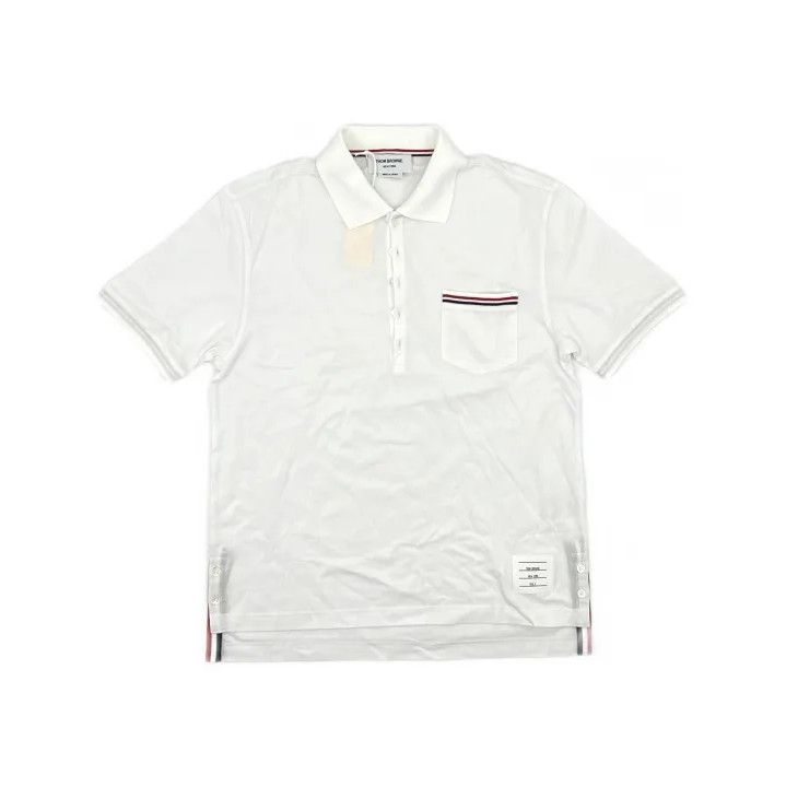 Thom Browne Thom Browne Classic White Men's Polo Shirt Size US M / EU 48-50 / 2 - 2 Thumbnail