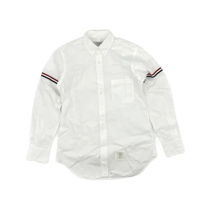 Thom Browne Thom Browne Classic White Long Sleeve Shirt Size US M / EU 48-50 / 2 - 2 Thumbnail