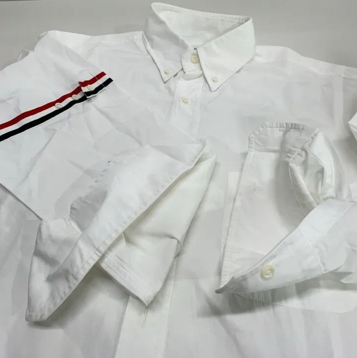 Thom Browne Thom Browne Classic White Long Sleeve Shirt Size US M / EU 48-50 / 2 - 12 Thumbnail