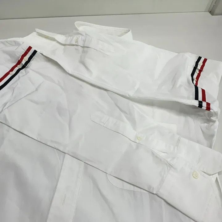 Thom Browne Thom Browne Classic White Long Sleeve Shirt Size US M / EU 48-50 / 2 - 11 Thumbnail