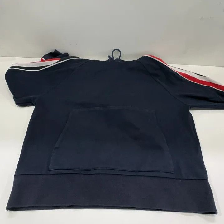 Thom Browne Thom Browne Navy Stripe Hooded Sweatshirt Size US L / EU 52-54 / 3 - 11 Thumbnail