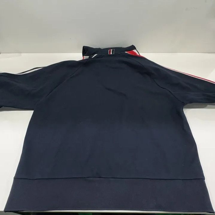 Thom Browne Thom Browne Navy Stripe Hooded Sweatshirt Size US L / EU 52-54 / 3 - 15 Thumbnail