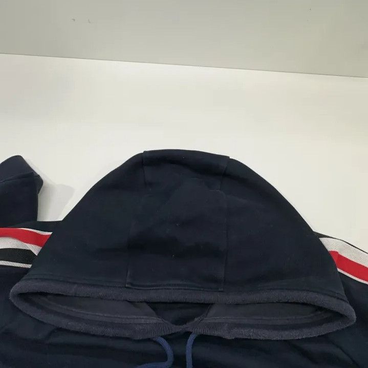 Thom Browne Thom Browne Navy Stripe Hooded Sweatshirt Size US L / EU 52-54 / 3 - 9 Thumbnail