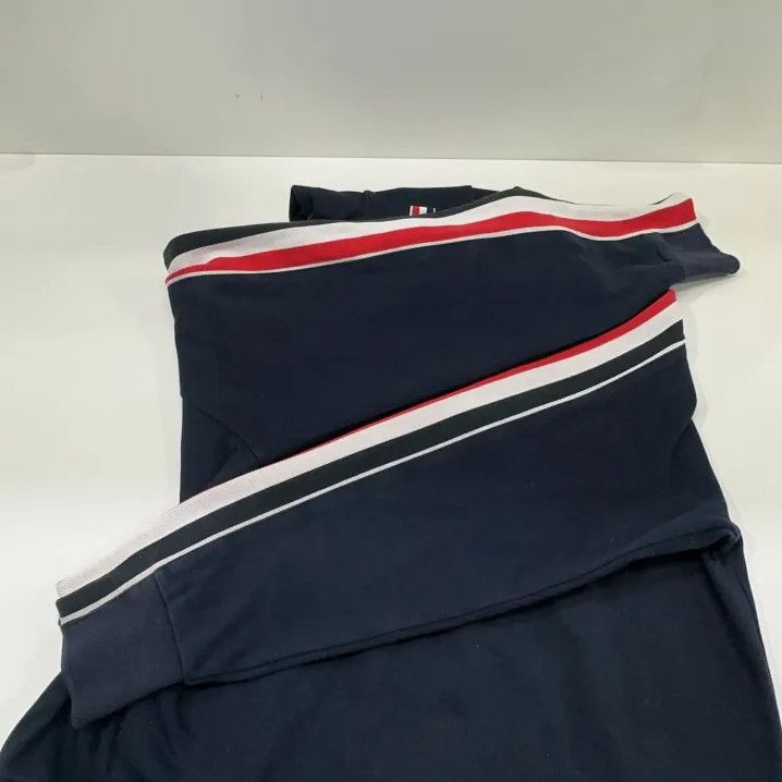 Thom Browne Thom Browne Navy Stripe Hooded Sweatshirt Size US L / EU 52-54 / 3 - 16 Thumbnail
