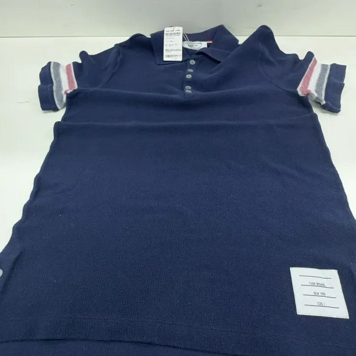 Thom Browne Thom Browne Summer Polo Shirt with Stripes Size US S / EU 44-46 / 1 - 7 Thumbnail