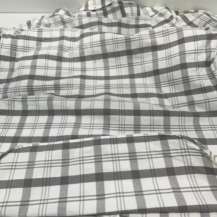 Thom Browne Thom Browne Gray and White Plaid Long Sleeve Shirt Size US S / EU 44-46 / 1 - 14 Thumbnail