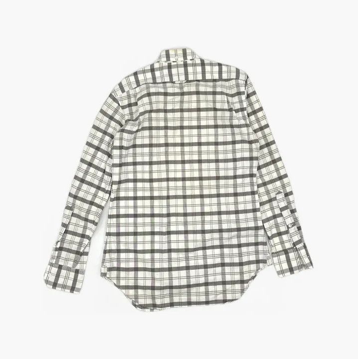 Thom Browne Thom Browne Gray and White Plaid Long Sleeve Shirt Size US S / EU 44-46 / 1 - 3 Thumbnail