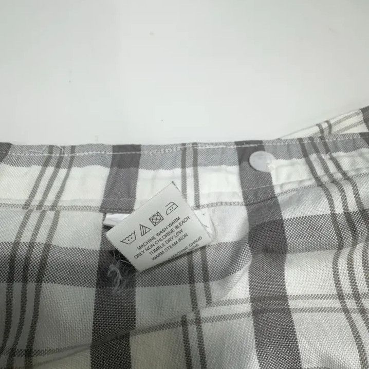 Thom Browne Thom Browne Gray and White Plaid Long Sleeve Shirt Size US S / EU 44-46 / 1 - 5 Thumbnail