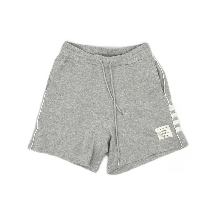 Thom Browne Thom Browne Grey Striped Shorts for Men Size US 26 / EU 42 - 2 Thumbnail