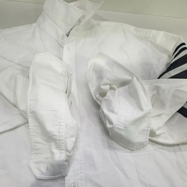 Thom Browne Thom Browne Classic Striped Long Sleeve Shirt Size US M / EU 48-50 / 2 - 10 Thumbnail