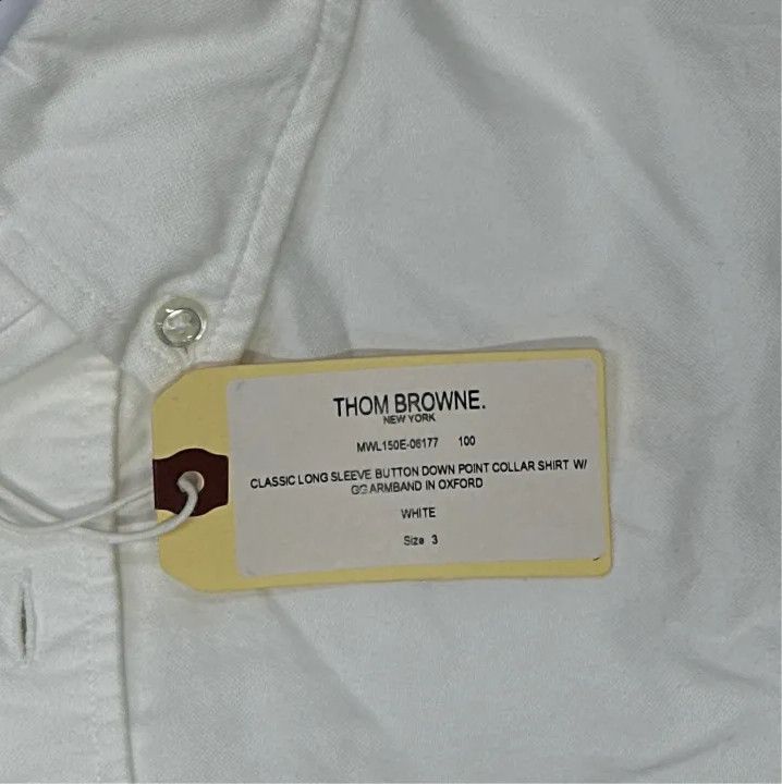 Thom Browne Thom Browne White Long Sleeve Button-Up Shirt Size US M / EU 48-50 / 2 - 4 Thumbnail