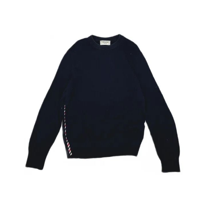 Thom Browne Thom Browne Blue Casual Knit Sweater for Men Size US M / EU 48-50 / 2 - 2 Thumbnail