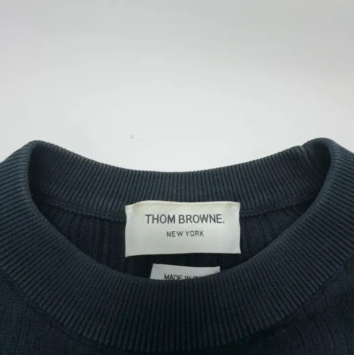 Thom Browne Thom Browne Blue Casual Knit Sweater for Men Size US M / EU 48-50 / 2 - 4 Thumbnail