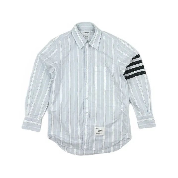Thom Browne Thom Browne Striped Long Sleeve Shirt for Men Size US S / EU 44-46 / 1 - 2 Thumbnail