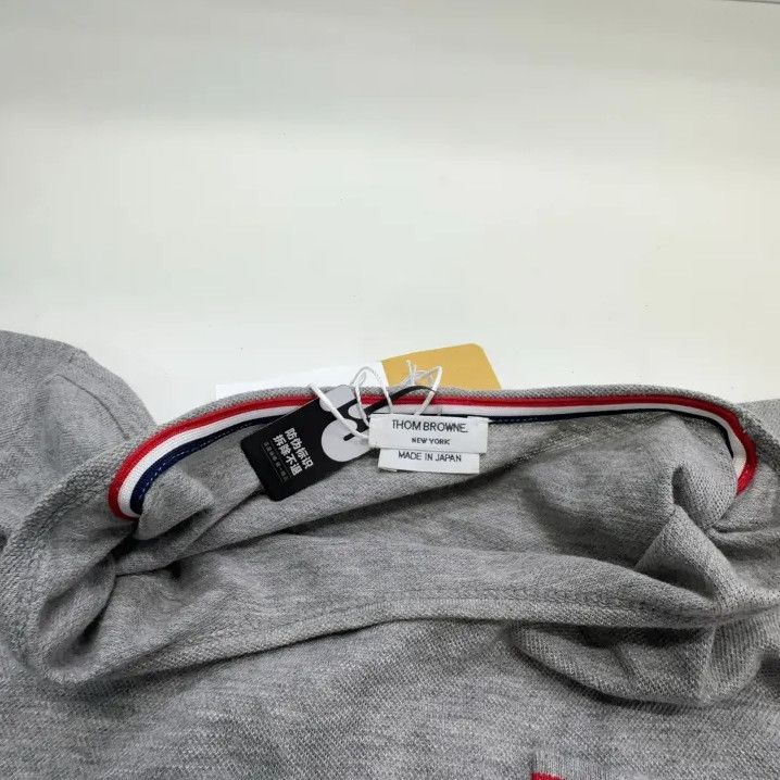 Thom Browne Thom Browne Gray Striped Pocket Short Sleeve T-Shirt Size US M / EU 48-50 / 2 - 9 Thumbnail