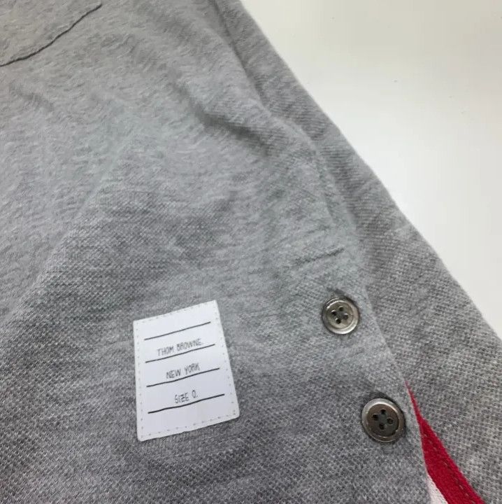 Thom Browne Thom Browne Gray Striped Pocket Short Sleeve T-Shirt Size US M / EU 48-50 / 2 - 5 Thumbnail