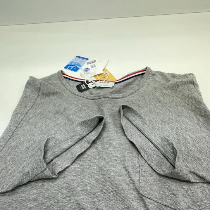 Thom Browne Thom Browne Gray Striped Pocket Short Sleeve T-Shirt Size US M / EU 48-50 / 2 - 12 Thumbnail