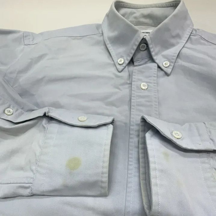 Thom Browne Thom Browne Satin Striped Long Sleeve Shirt Size US M / EU 48-50 / 2 - 10 Thumbnail