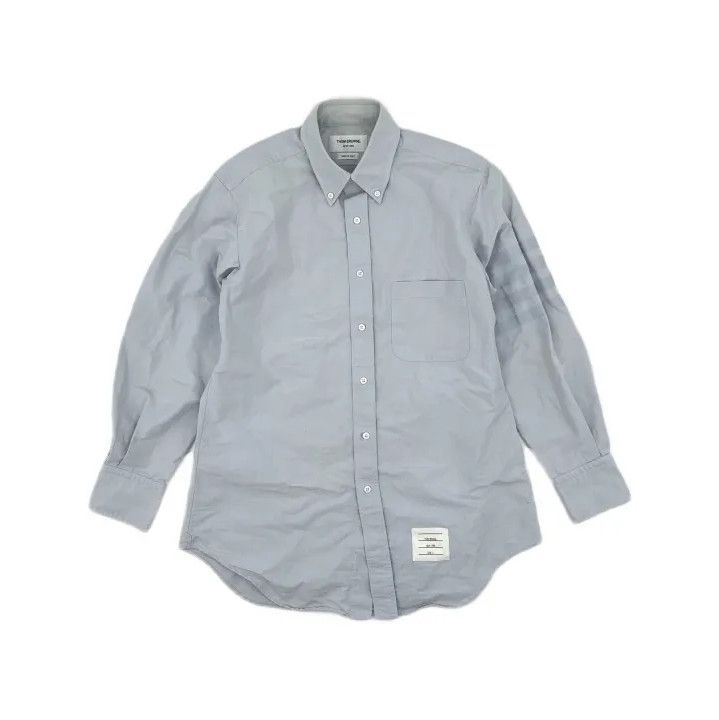 Thom Browne Thom Browne Satin Striped Long Sleeve Shirt Size US M / EU 48-50 / 2 - 2 Thumbnail