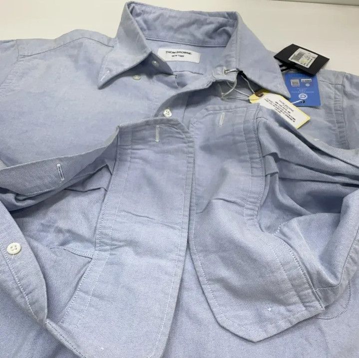 Thom Browne Thom Browne Blue Casual Long Sleeve Shirt Size US M / EU 48-50 / 2 - 9 Thumbnail