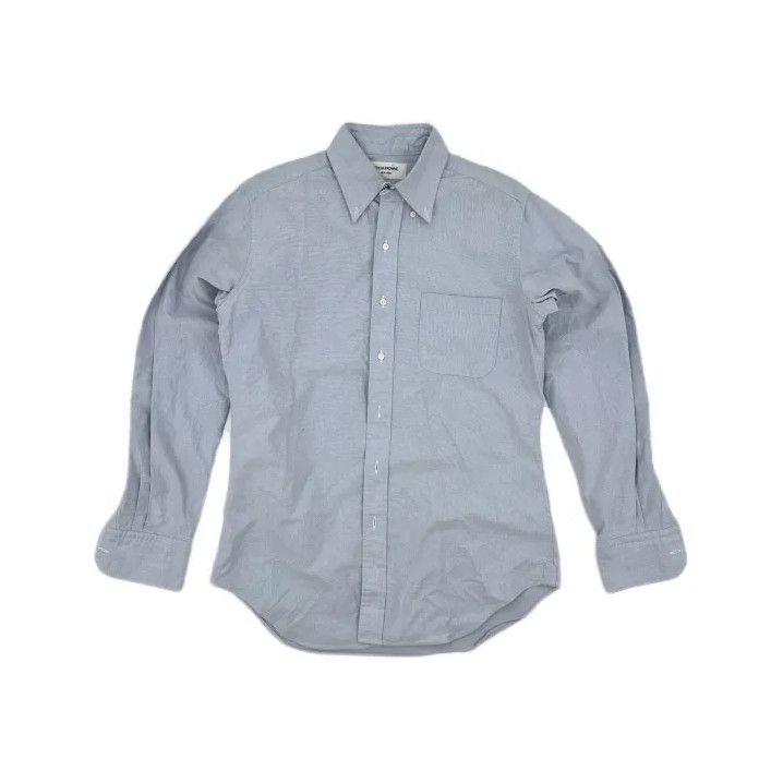 Thom Browne Thom Browne Blue Casual Long Sleeve Shirt Size US M / EU 48-50 / 2 - 2 Thumbnail