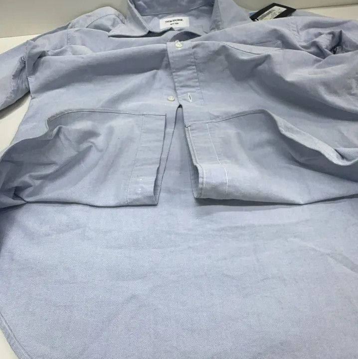 Thom Browne Thom Browne Blue Casual Long Sleeve Shirt Size US M / EU 48-50 / 2 - 8 Thumbnail