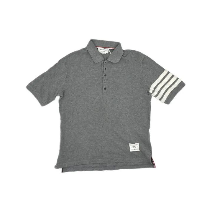 Thom Browne Thom Browne Gray Short Sleeve Polo Shirt Size US XS / EU 42 / 0 - 2 Thumbnail
