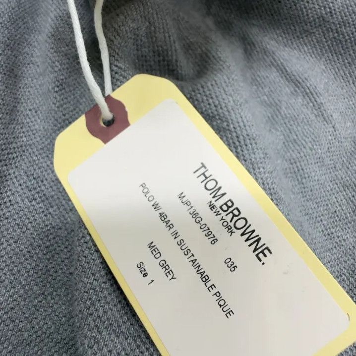 Thom Browne Thom Browne Gray Short Sleeve Polo Shirt Size US XS / EU 42 / 0 - 4 Thumbnail