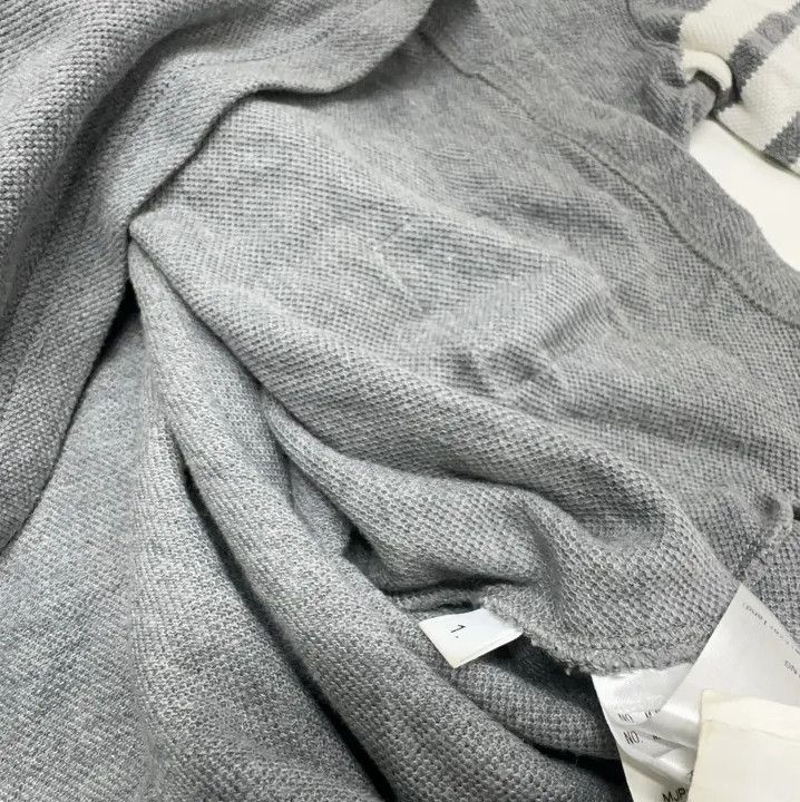 Thom Browne Thom Browne Gray Short Sleeve Polo Shirt Size US XS / EU 42 / 0 - 6 Thumbnail
