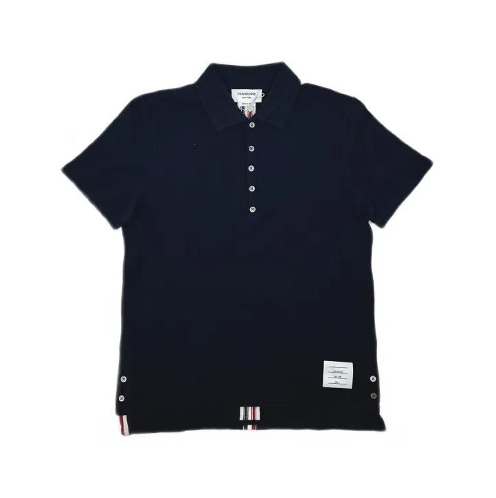 Thom Browne Thom Browne Navy Blue Short Sleeve Polo Shirt Size US S / EU 44-46 / 1 - 2 Thumbnail