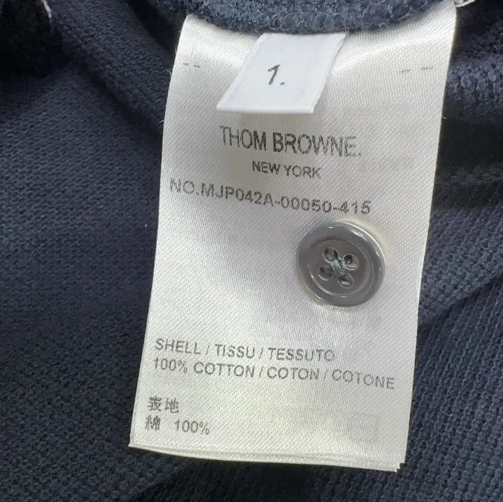 Thom Browne Thom Browne Navy Blue Short Sleeve Polo Shirt Size US S / EU 44-46 / 1 - 4 Thumbnail