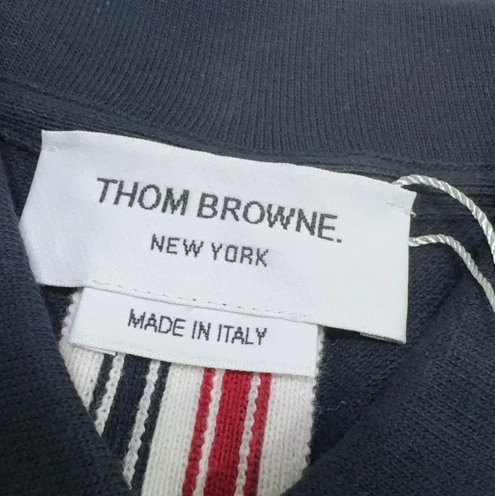 Thom Browne Thom Browne Navy Blue Short Sleeve Polo Shirt Size US S / EU 44-46 / 1 - 7 Thumbnail