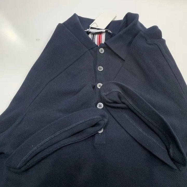 Thom Browne Thom Browne Navy Blue Short Sleeve Polo Shirt Size US S / EU 44-46 / 1 - 10 Thumbnail